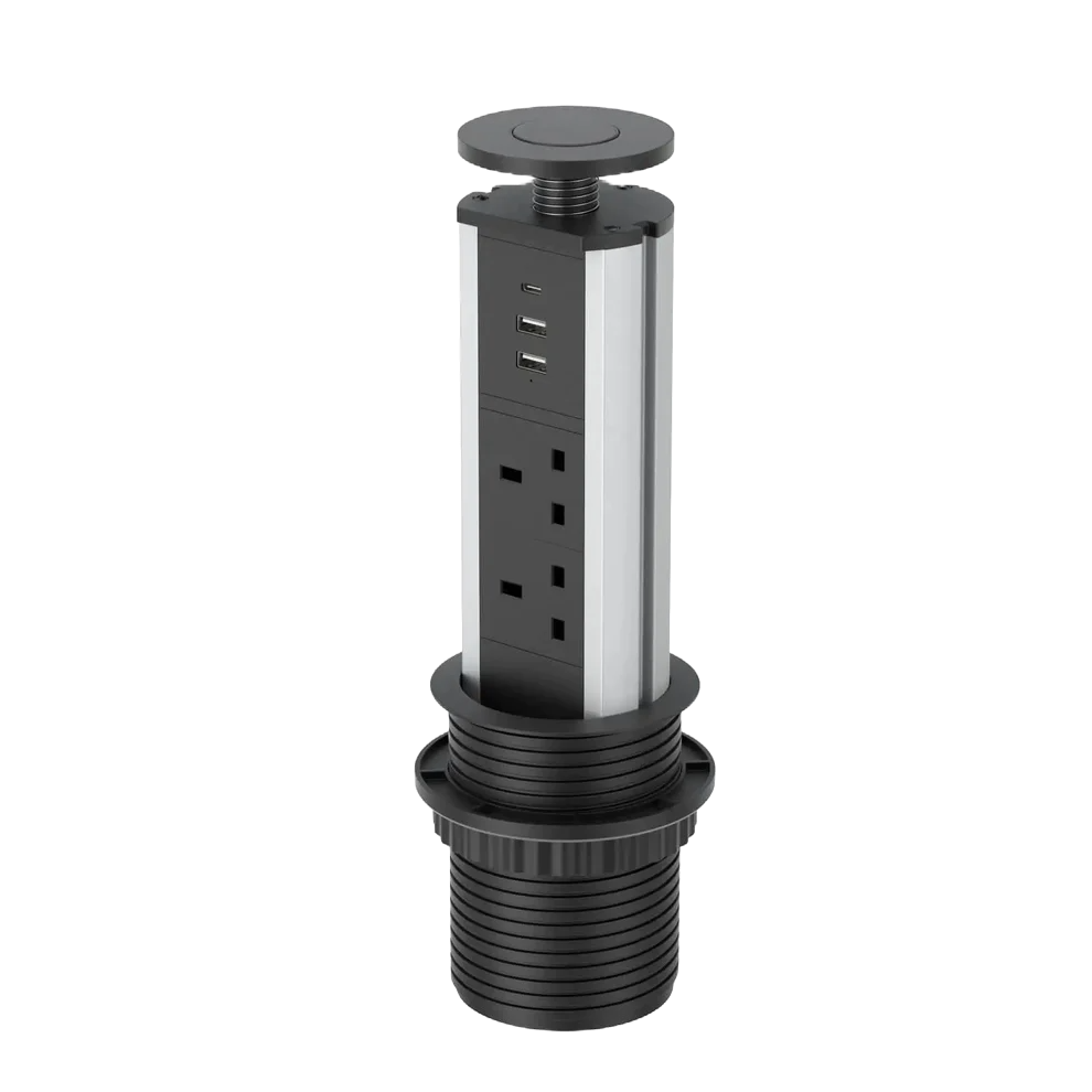 V1BC Pop Up Power Socket Black