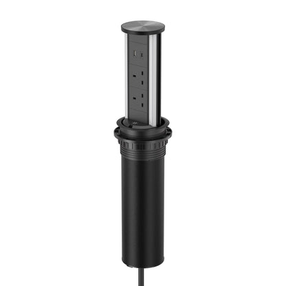 V16B: Black Pop Up Socket with Light & 65w USB-C