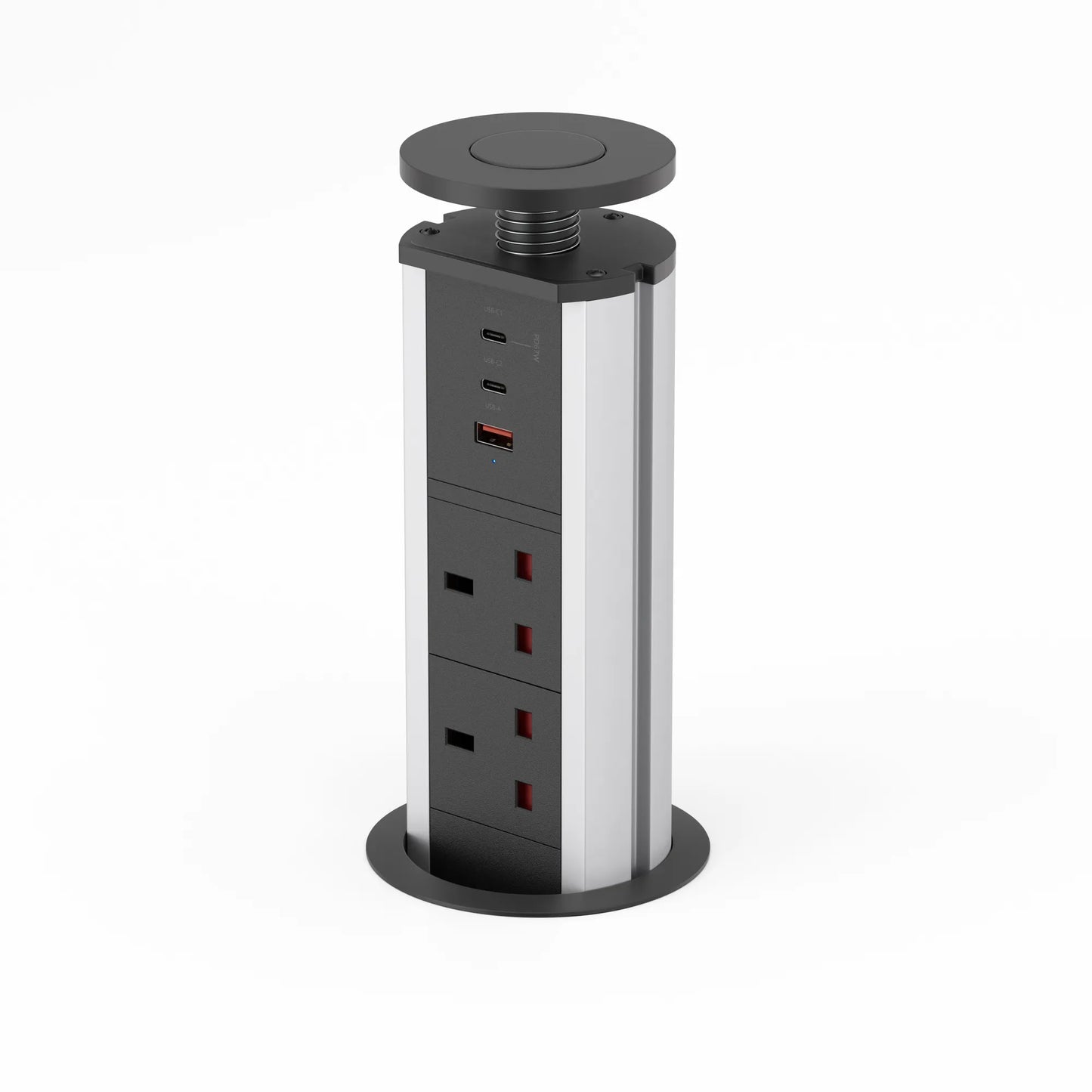 V1BC: Pop Up Power Socket Black