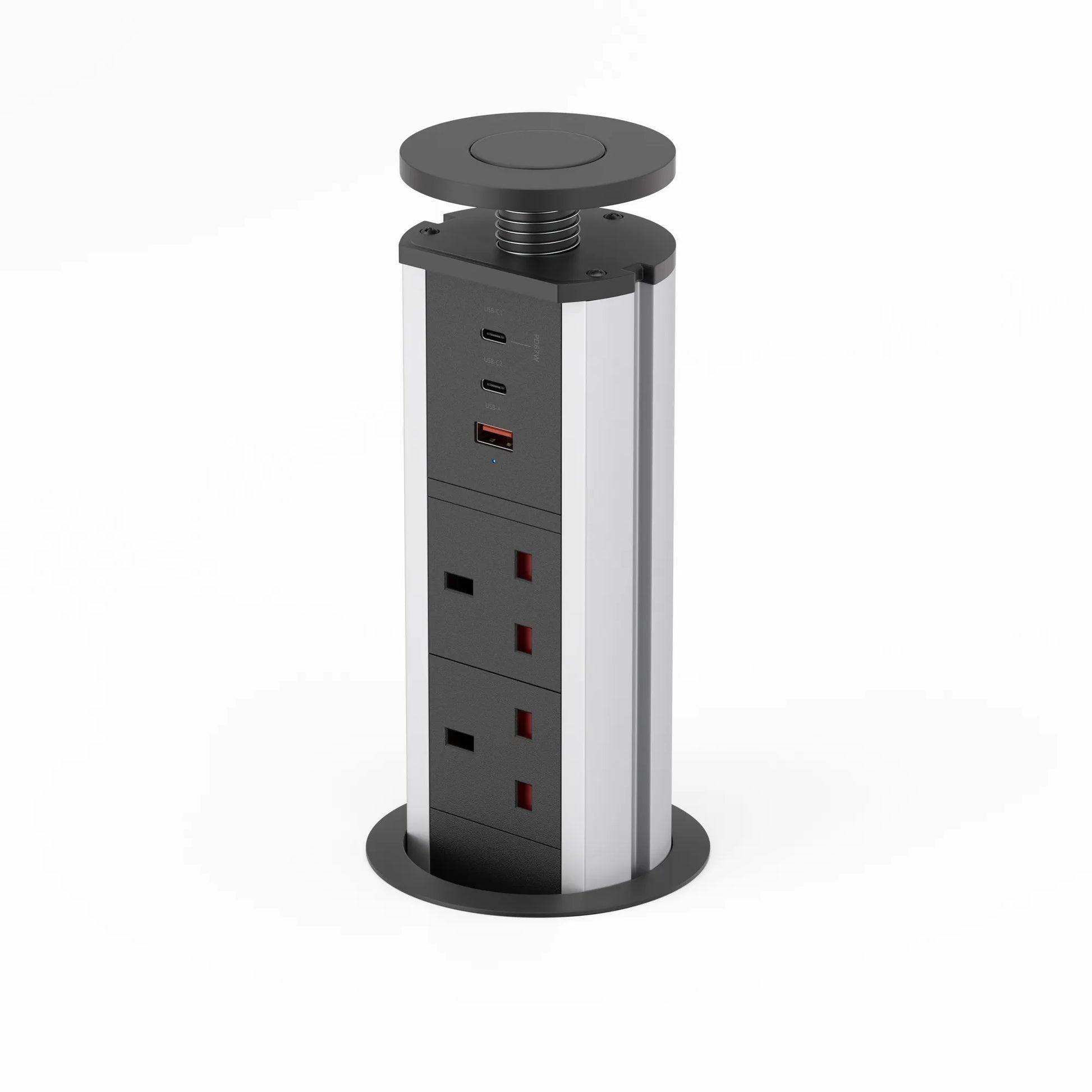 V1BC: Pop Up Power Socket Black