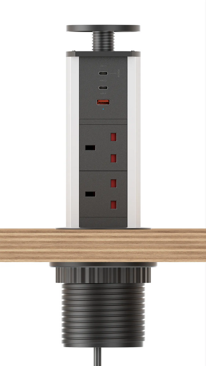 V1BC: Pop Up Power Socket Black