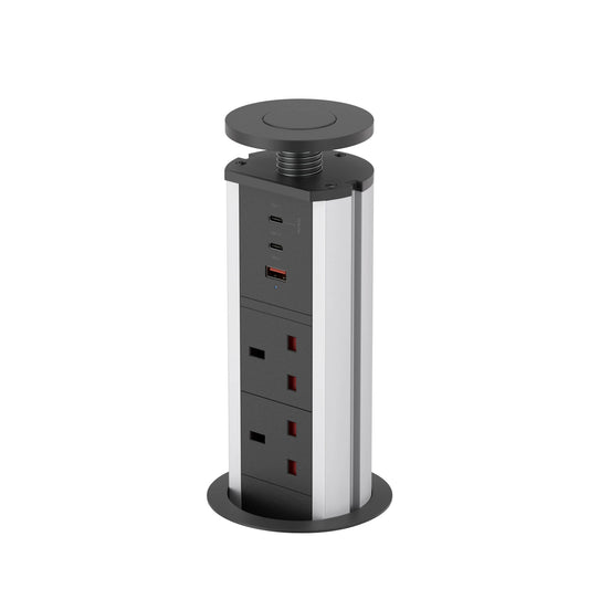 V1BC: Pop Up Power Socket Black