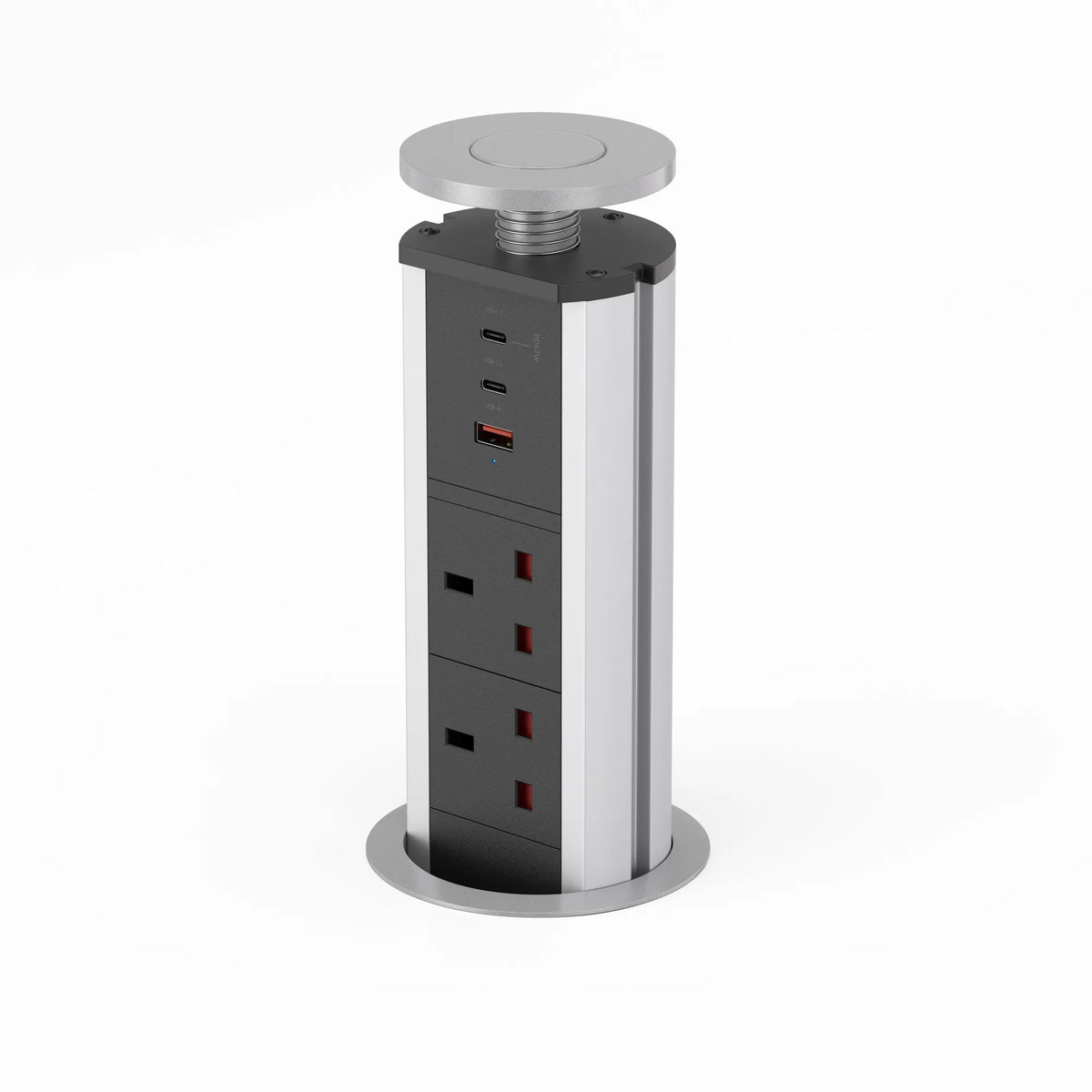 V1SC: Pop Up Power Socket Silver