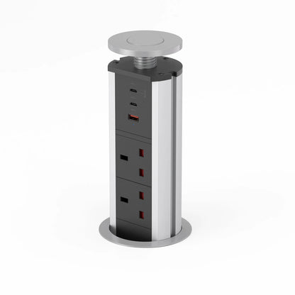 V1SC: Pop Up Power Socket Silver