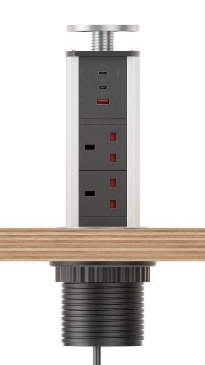 V1SC: Pop Up Power Socket Silver
