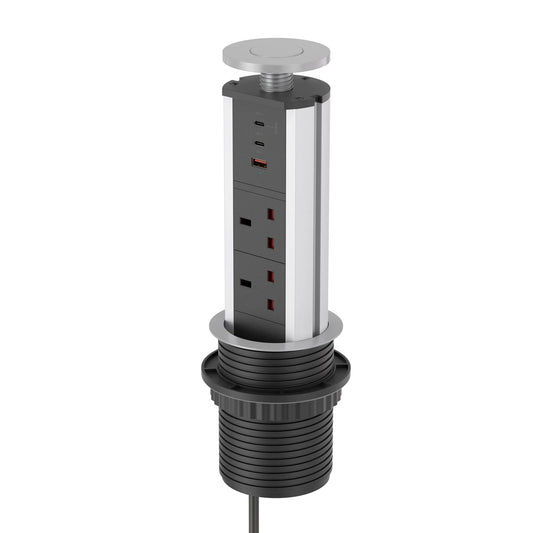 V1SC: Pop Up Power Socket Silver