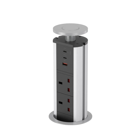 V1SC: Pop Up Power Socket Silver