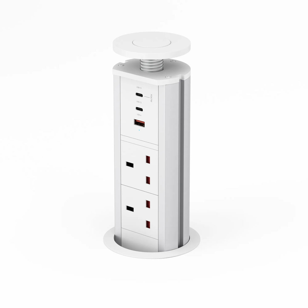 V1WC: Pop Up Power Socket White